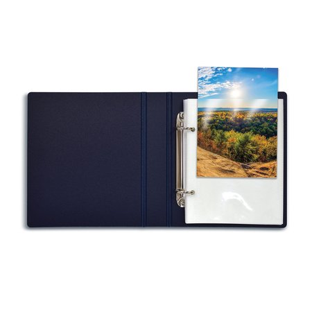 Better Office Products 2-Ring Mini Hard Cover Photo Binder, Holds 36-4x6 Photos W/Clear Heavyweight Pocket Sleeves, 2PK 32110